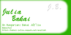 julia bakai business card